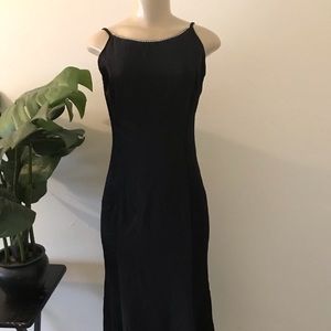 Elegant black gown with crystal